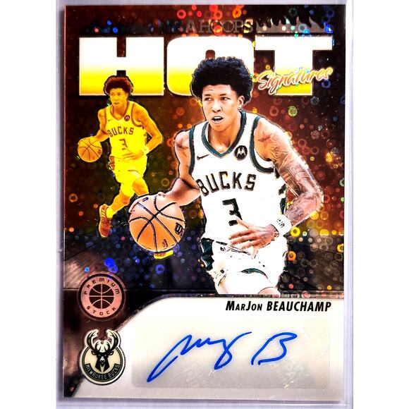2023-24 NBA Hoops Premium Stock MARJON BEAUCHAMP #HS-MJN Hot Signature Disco - Picture 1 of 2
